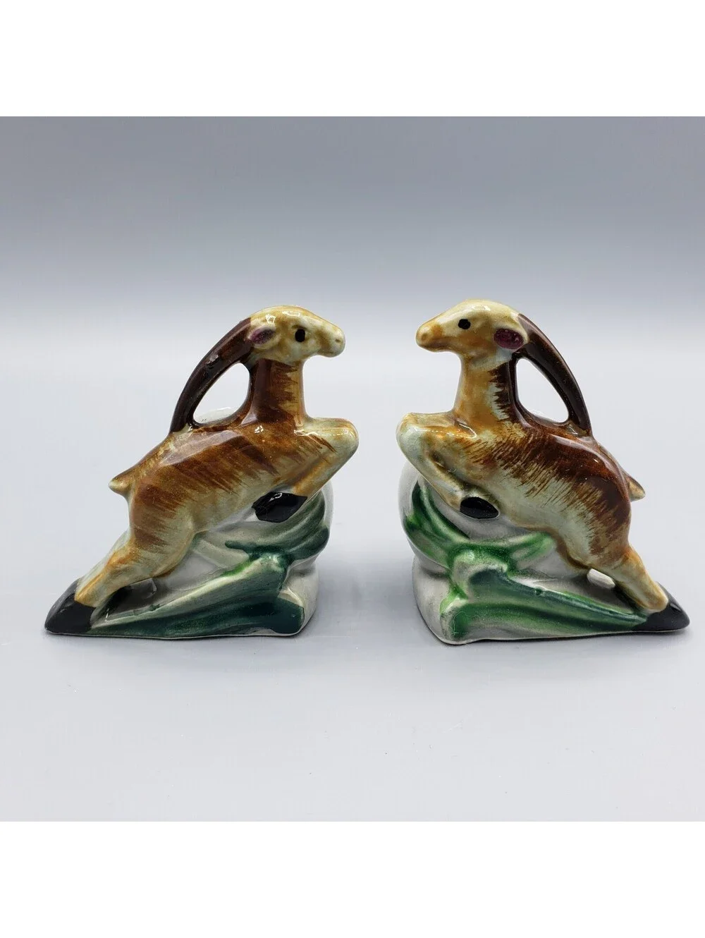 Vintage Thames Gazelle Salt & Pepper Shakers Porcelain Pair Kitchen Deer